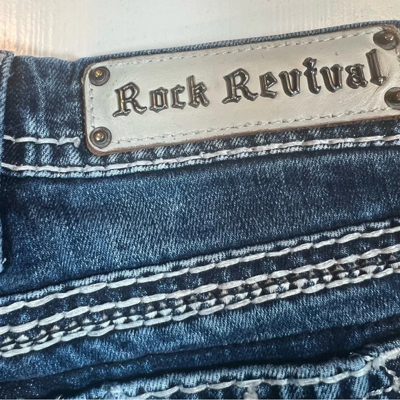 Rock Revival Dania Easy Skinny Jeans – Size 26 – Distressed & Embellished - Picture 13 of 15
